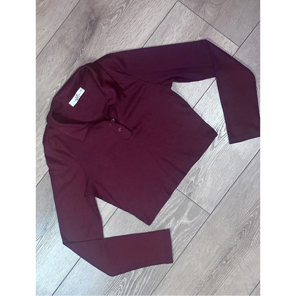 Rebellious Dreamer Cropped Long Sleeve Polo